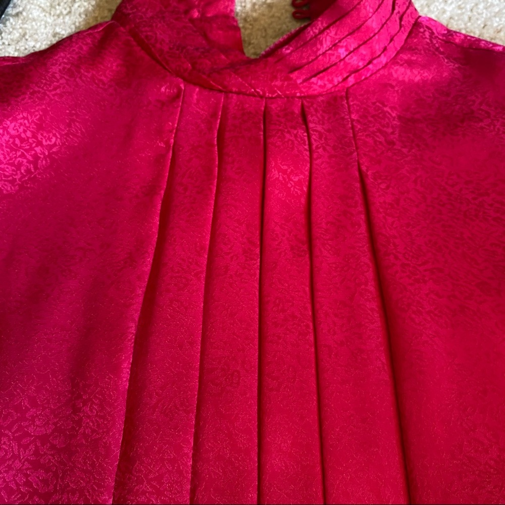 Top, True Vintage/Rockabilly Bright Barbie Pink - Picture 6 of 7